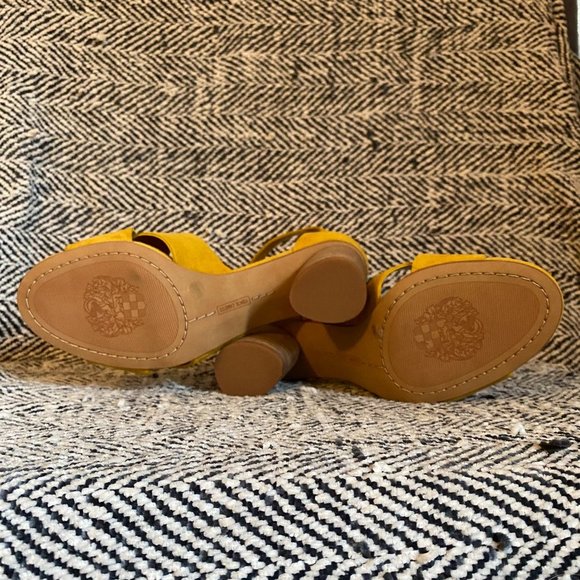 Vince Camuto JESSERA WOMENS LEATHER STACKED HEEL OPEN-TOE HEELS - Picture 3 of 3